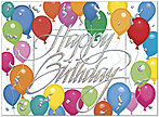 Glitter Balloons Birthday Card A2003S-W