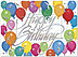 Glitter Balloons Birthday Card A2003S-W