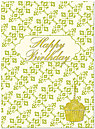 Cupcake Birthday Card A2010G-W