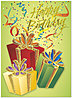 Glitter Gifts Birthday Card A2011G-W