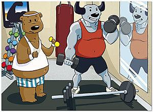 Wall Street Workout Birthday Card A2042U-Y