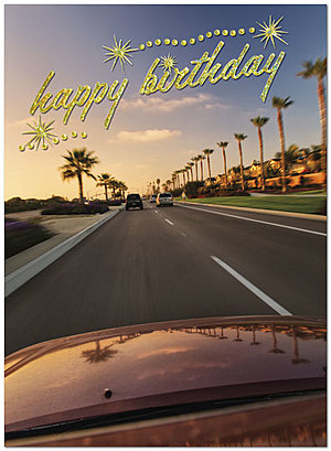 California Cruisin' Birthday Card A2054U-X