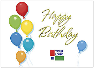 Balloon Flight Logo Card D2087U-4W