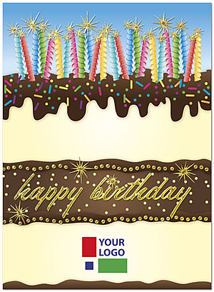 Confetti Cake Logo Card D2088U-4W