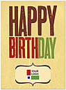 Rustic Birthday Logo Card D2093U-V