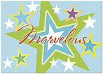 Light Blue Stars Card D2101D-Y