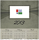 Wave Logo Wall Calendar D2161U-4A