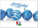 Blue Ornaments Logo Card D2212U-4B