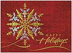 Golden Sparkle Snowflake Holiday Card H2170G-AAA