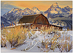 Sunset Barn Holiday Card H2171S-AAA