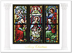 Stained Glass Christmas Card H2185U-AA