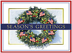 Patriotic Wreath Holiday Card H2186U-AA
