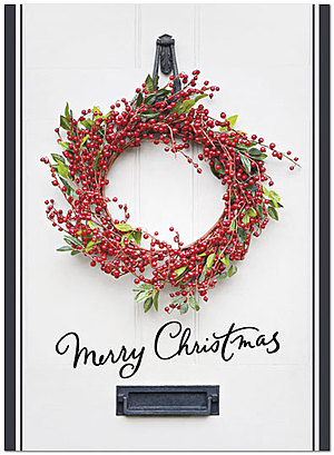 Christmas Wreath Holiday Card H2201U-A