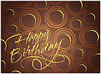 Abstract Circles Birthday Card A3000G-W