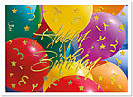 Golden Balloons Birthday Card A3002G-W