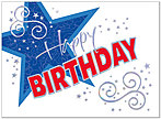 Patriotic Flair Birthday Card A3004S-W