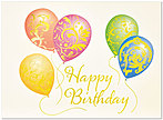 Patterned Balloons Birthday Card A3005G-4W