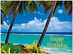 Beach Birthday Card A3018U-X