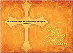 Cross Birthday Card A3025U-X
