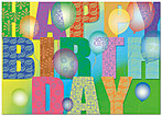 Birthday Pattern Card A3039D-Y