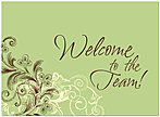 Welcome Flourish Card A3066U-Y