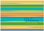 Welcome Stripes Card D3074D-V