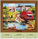 Train Bridge Wall Calendar C3123U-AA