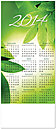 Green Leaves Magnetic Mini Calendar C3126Q-4B