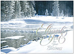 Snowy Stream Thank You Card H3145S-AAA