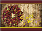 Rustic Wreath Holiday Card H3146G-AAA