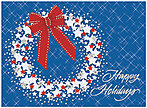 Star Wreath Holiday Card H3151S-AAA