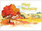 Watercolor Barn Card H3099U-AA