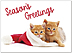 Season's Kittens Holiday Card D9199U-A