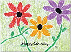 Birthday Flowers Greeting Card D1380U-PL1