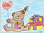 Birthday Bear Greeting Card D2140U-PL1