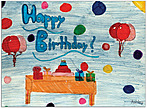 Balloon Birthday Greeting Card D2141U-PL1