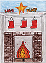 Christmas Stockings Card D2232U-10PK