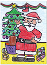 Ho Ho Ho Christmas Card D2233U-10PK