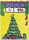 Star Christmas Tree Card D2235U-10PK