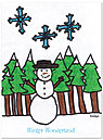 Woodland Snowman Card D2237U-10PK