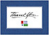 Blue Border Logo Thank You Card D110D-V