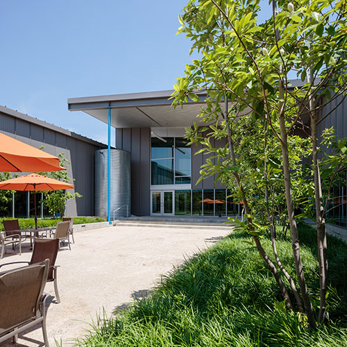 Courtyard and water tank