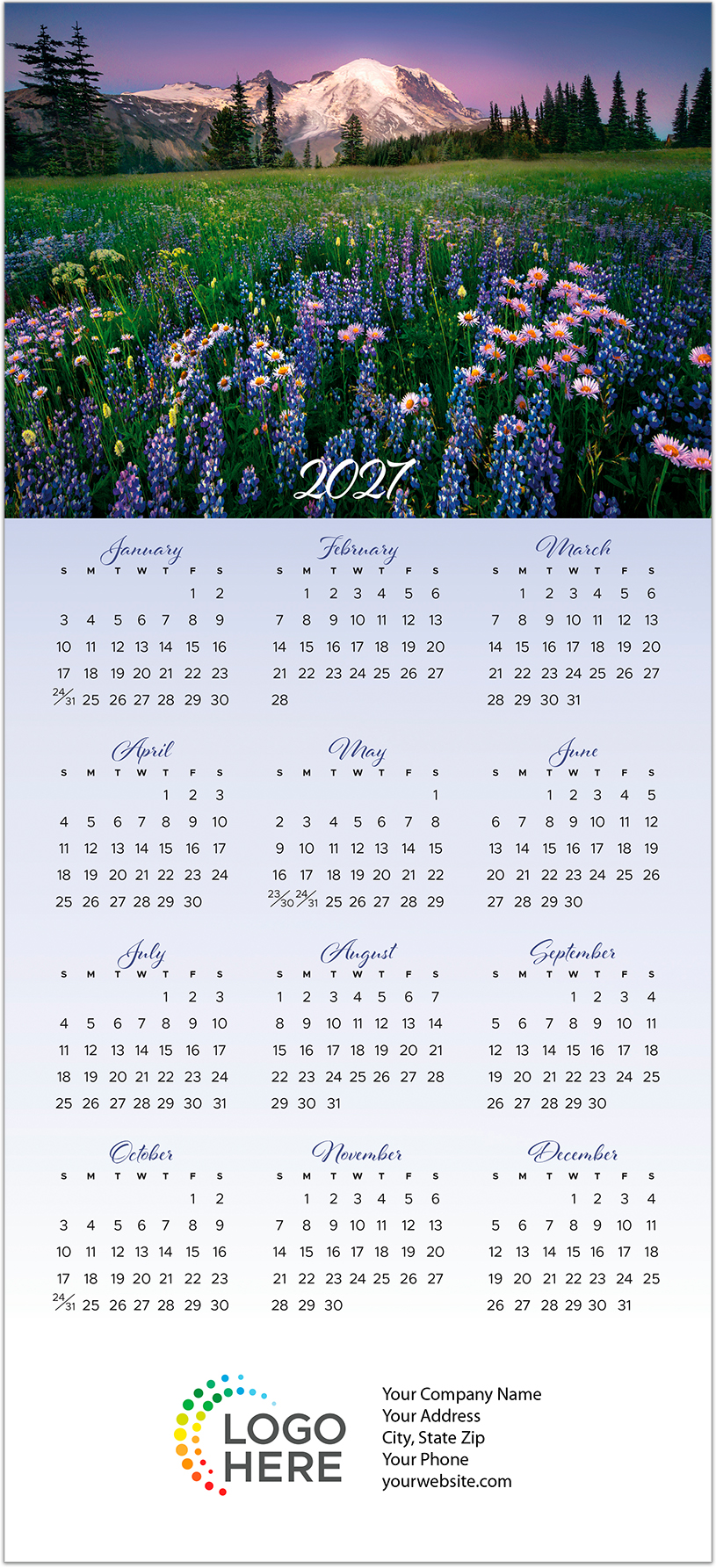 Mountain Premium Calendar Card C3471U-AAA