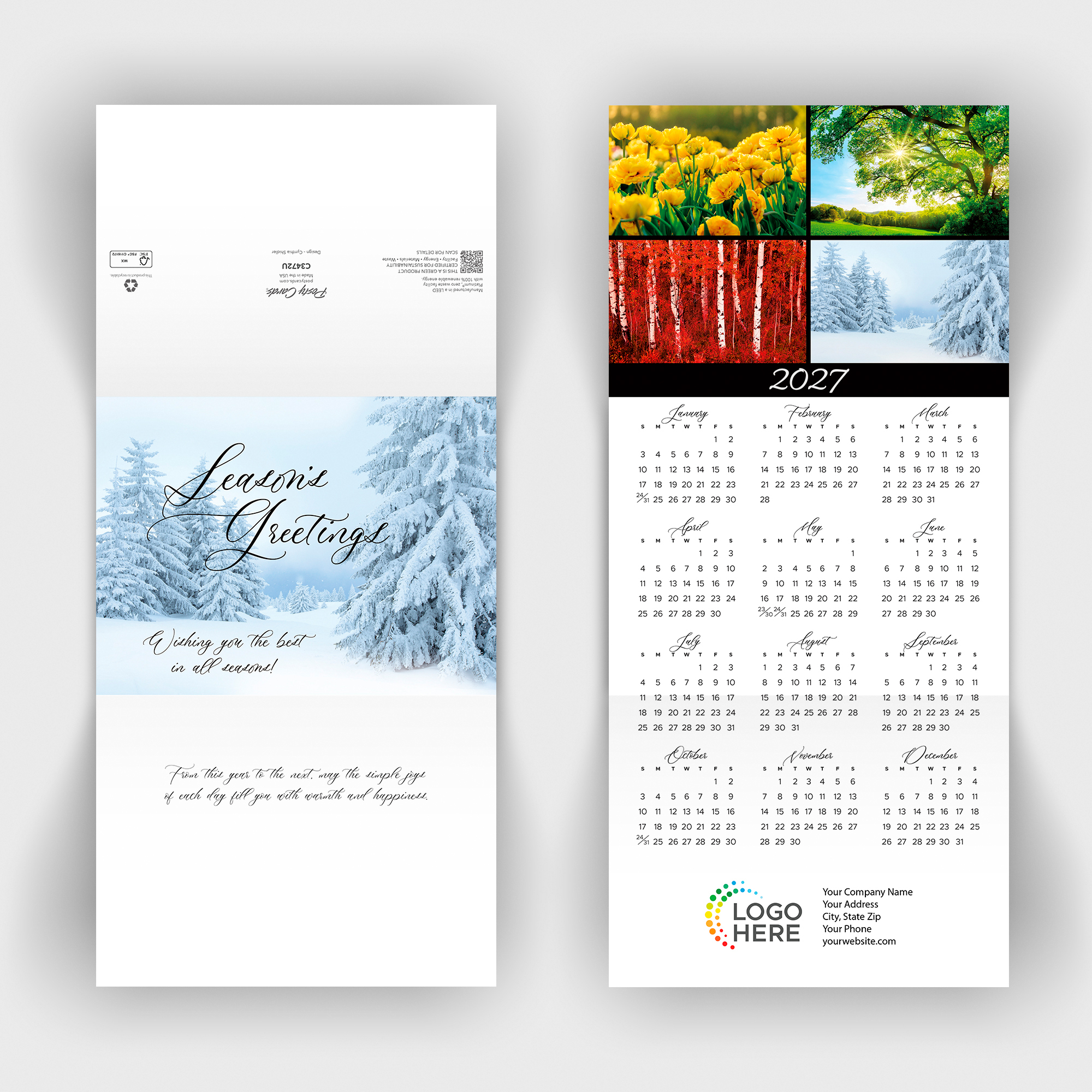 Seasons Premium Calendar Card C3472U-AAA