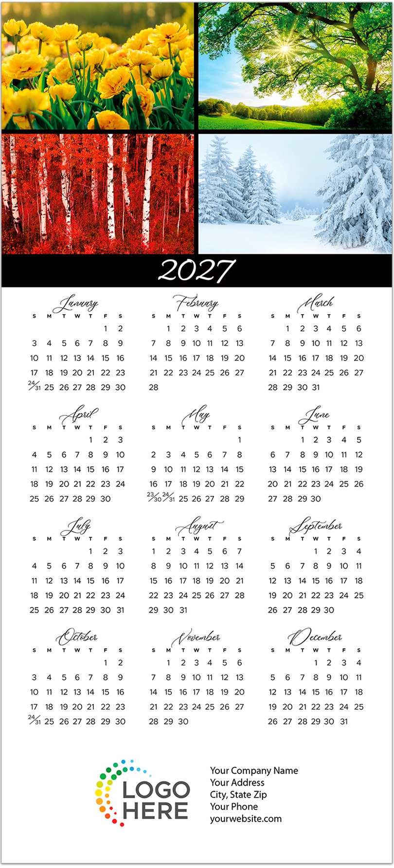 Seasons Premium Calendar Card C3472U-AAA