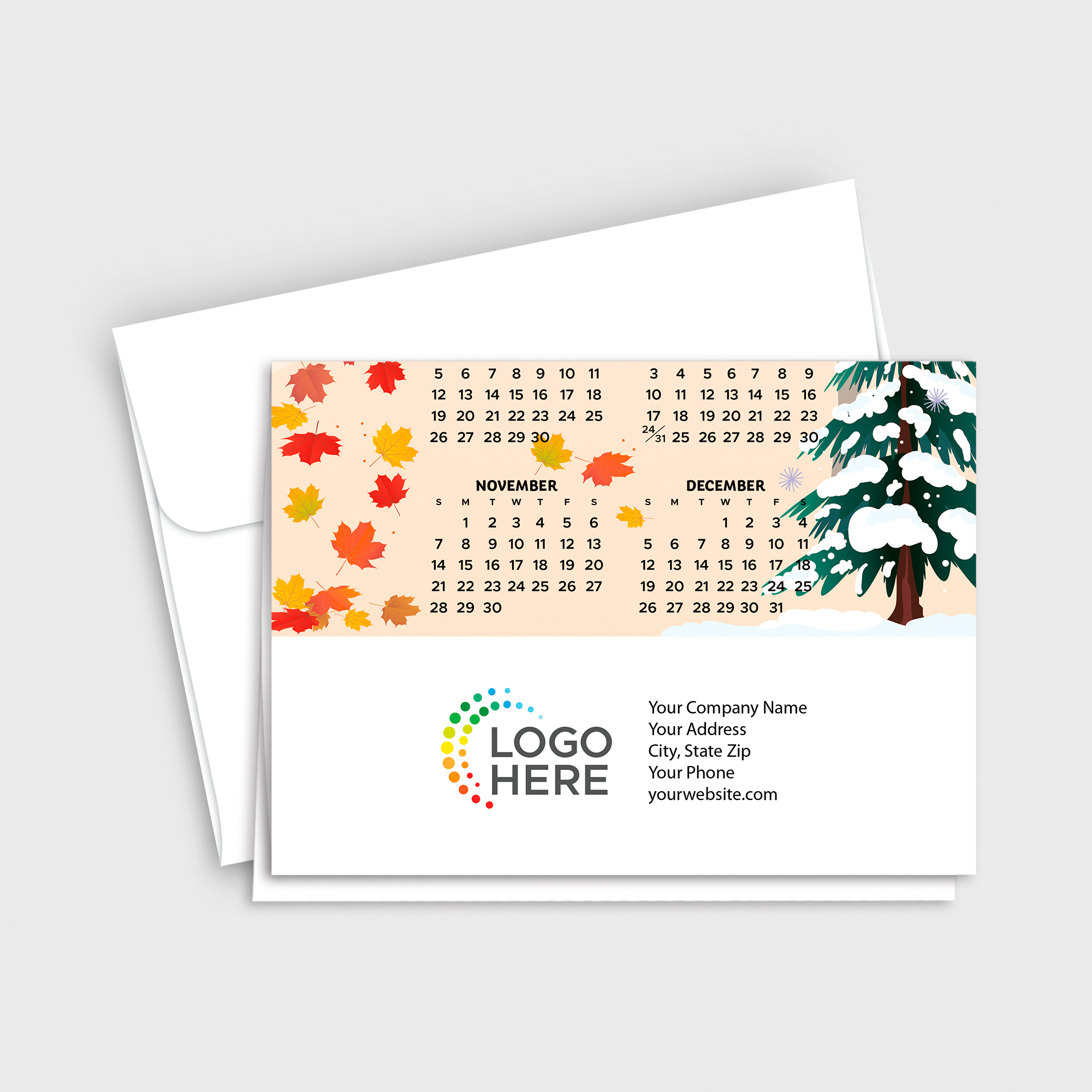 Seasons of Happiness Foil Calendar Card C3475U-AAA