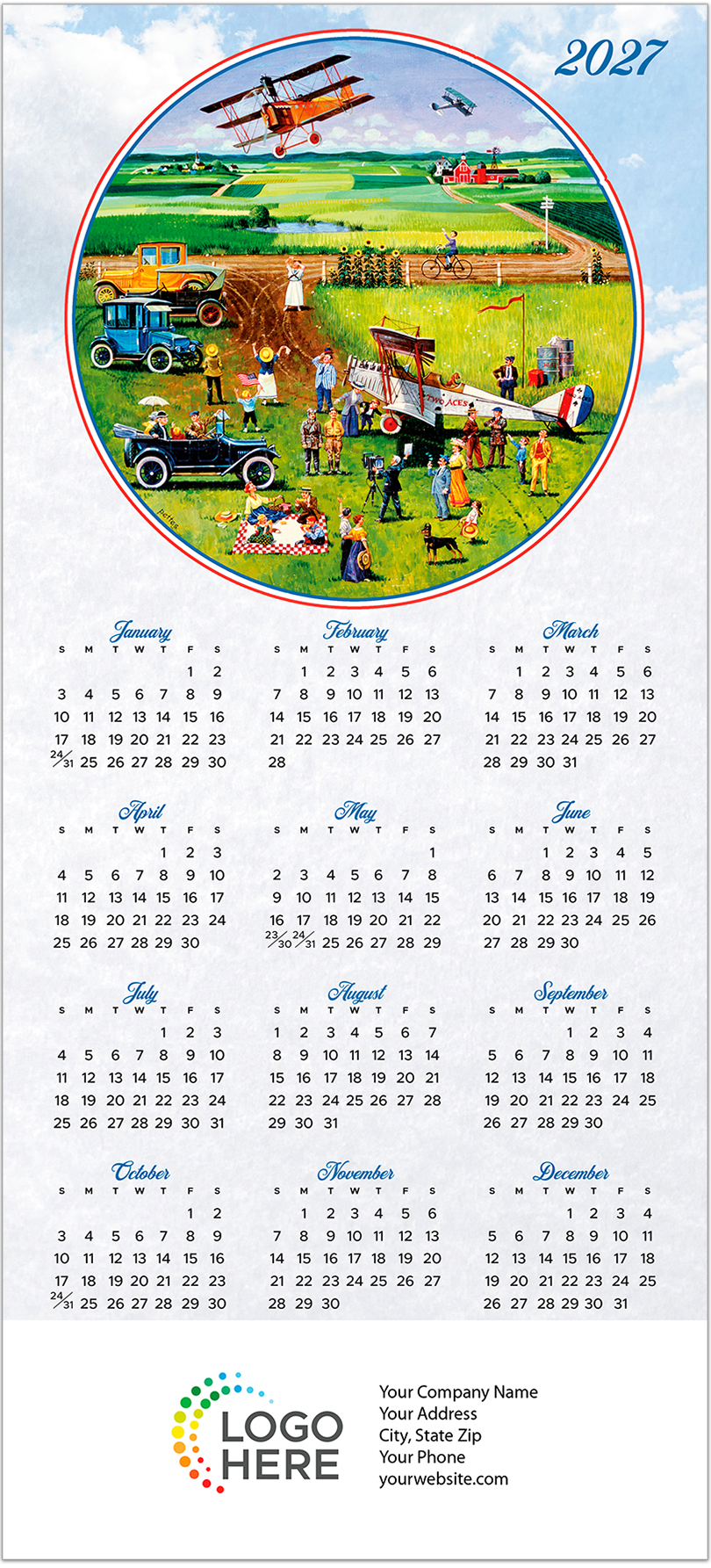 Up and Away Calendar Card C3476U-AA