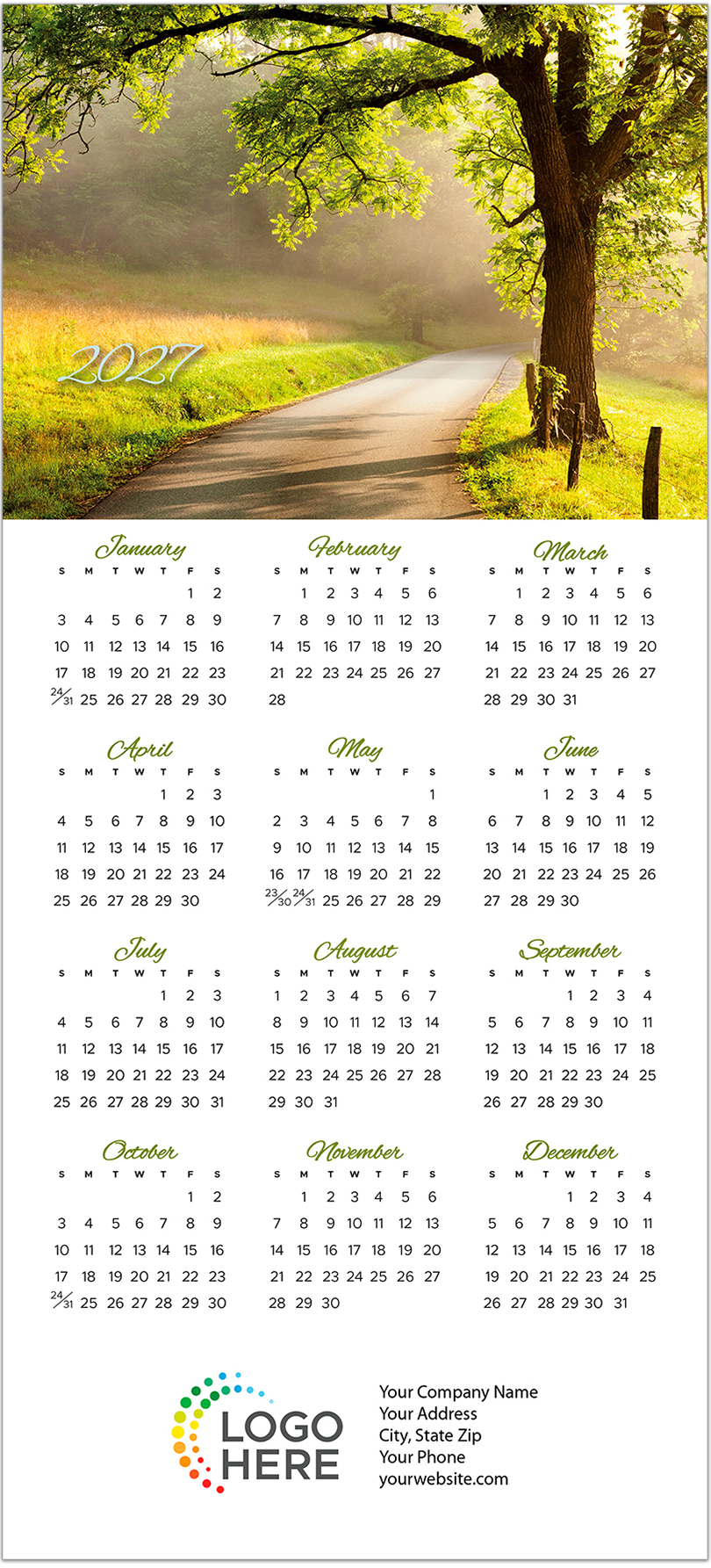 New Beginnings Calendar Card C3480U-AA