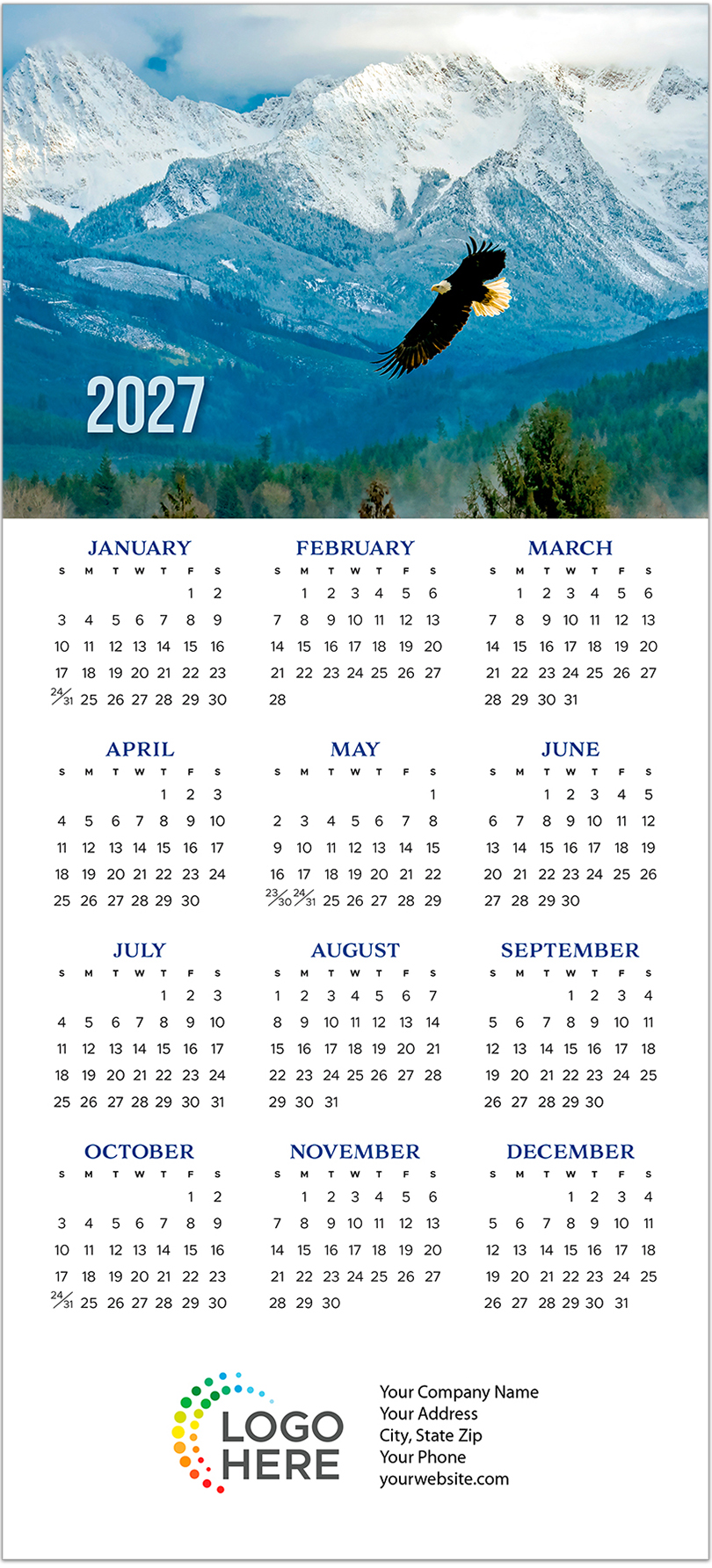 Soaring Eagle Calendar Card C3482U-AA