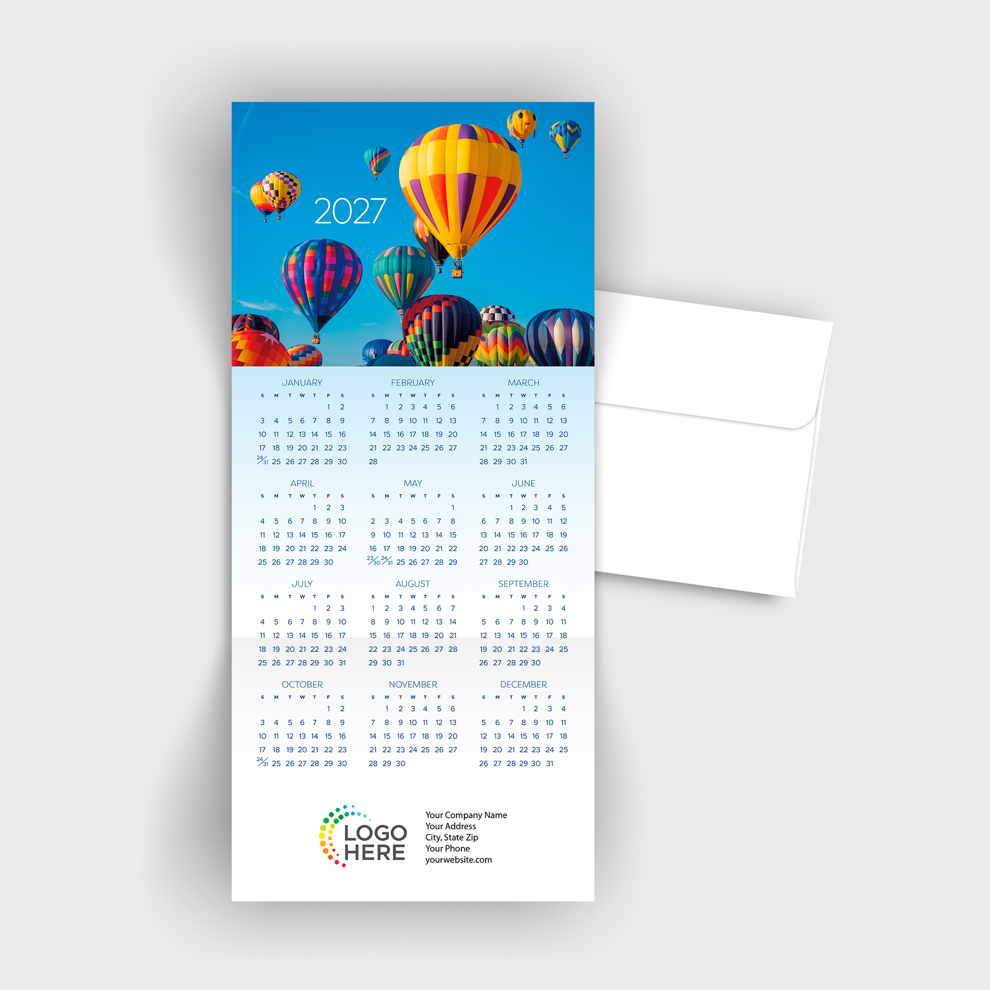 Balloon Adventure Calendar Card C3483U-AA